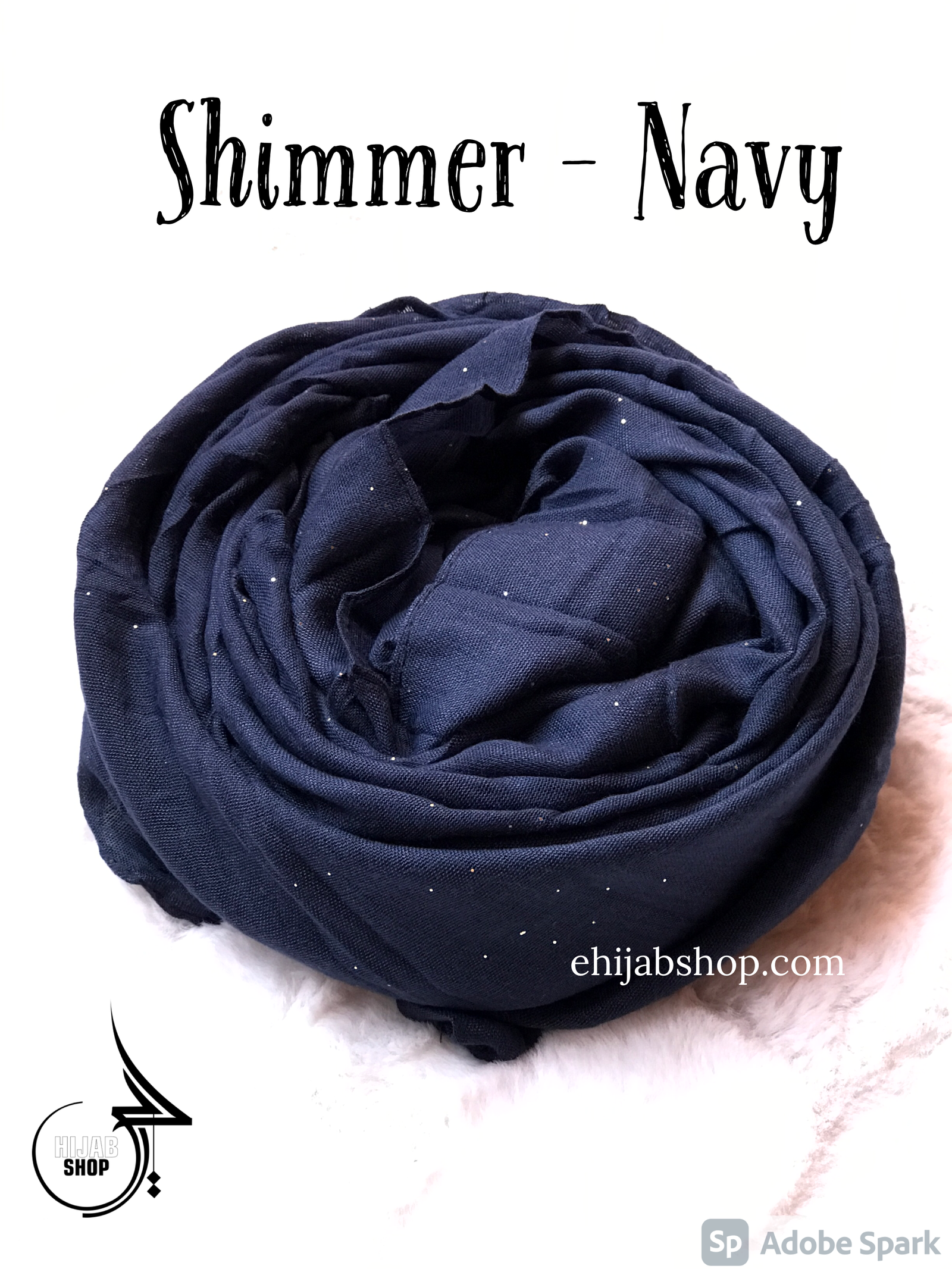 Navy - Shimmer Viscose