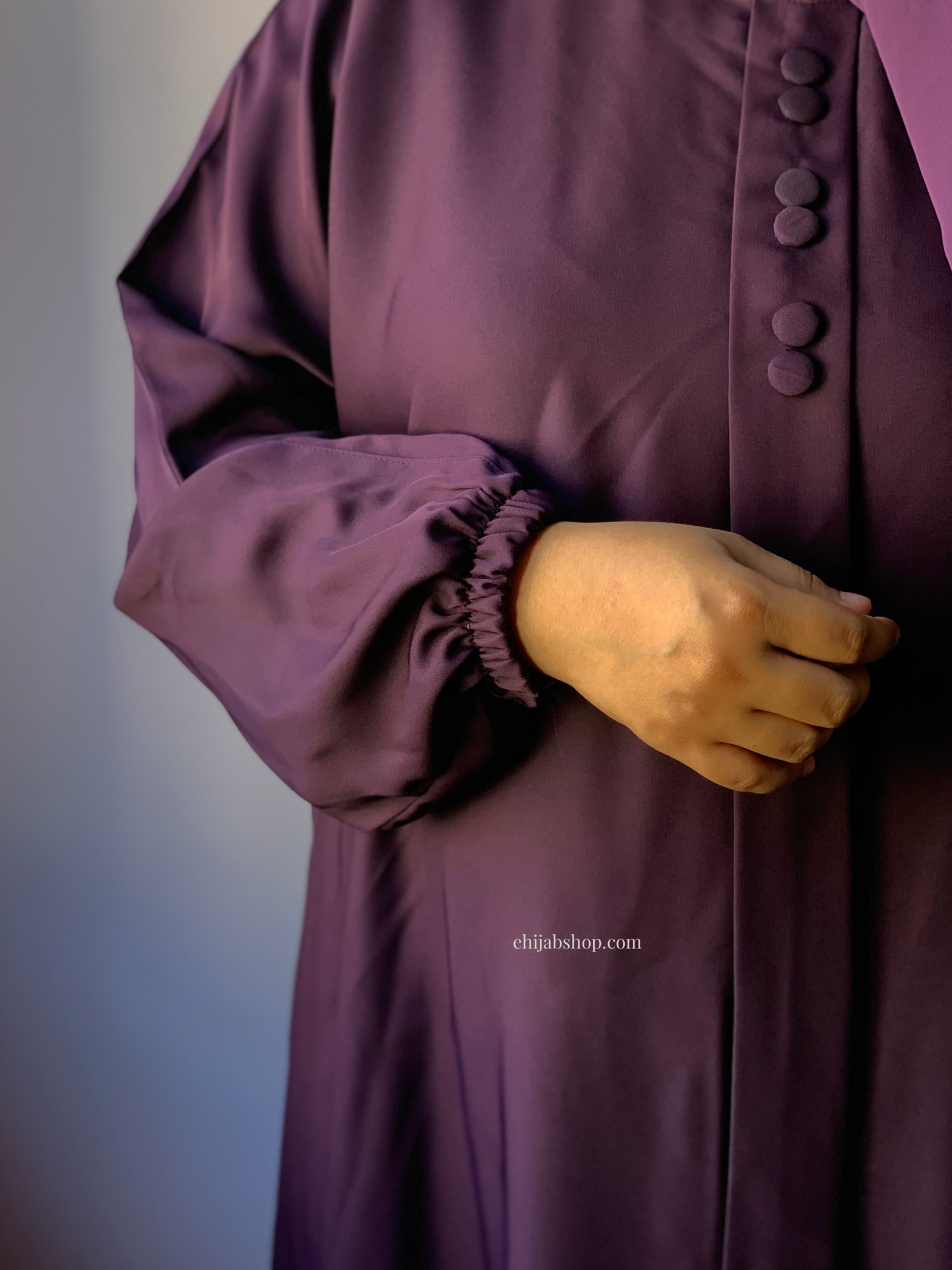 Namshi Abaya Series- Berry Bloom
